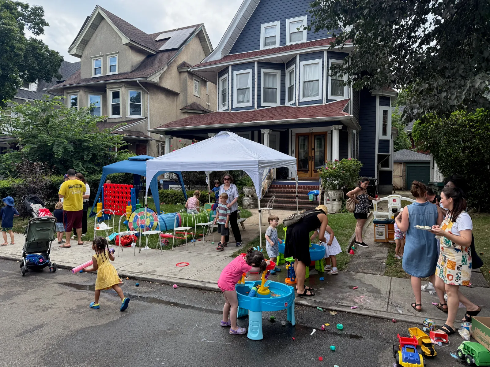 DPWNA neighbors at a summer block party